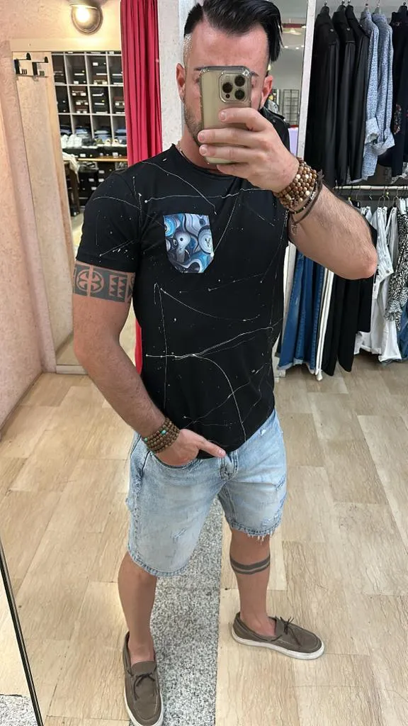 BERMUDA BERNA IN JEANS CON STRAPPI QUASI INVISIBILI COLOR BLU CHIARO ****