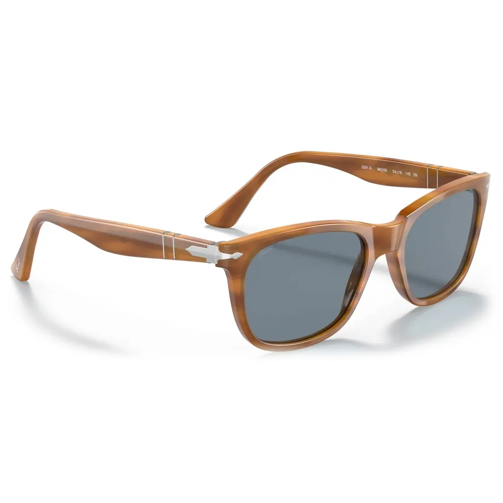 Persol - PO3291S - Striato Marrone / Azzurro - Occhiali da Sole - Persol Eyewear